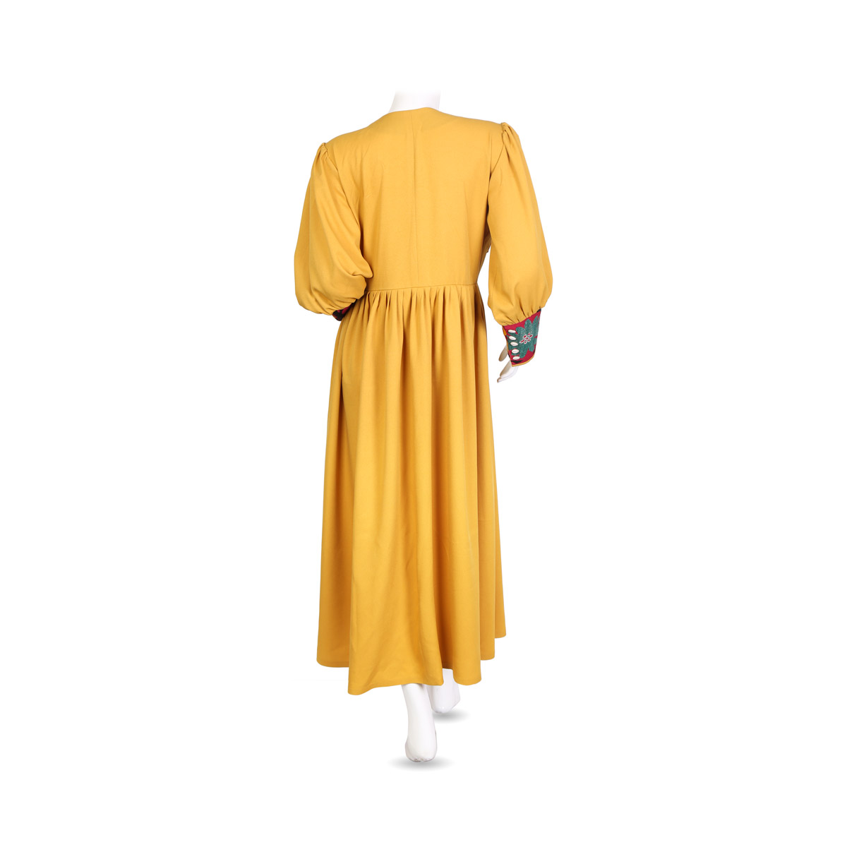 Afghan Dark Yellow Long Dress 