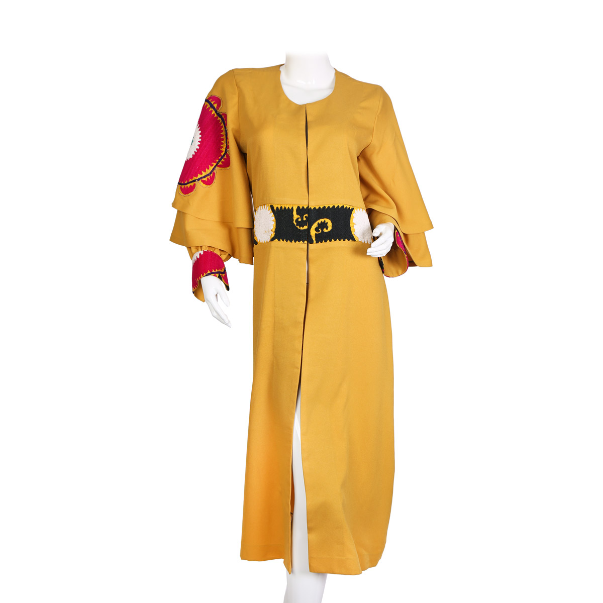 Afghan Dark Yellow Long Dress