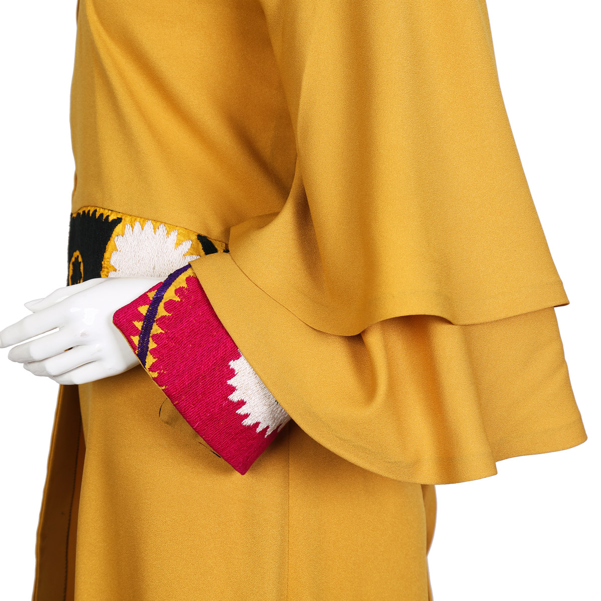 Afghan Dark Yellow Long Dress