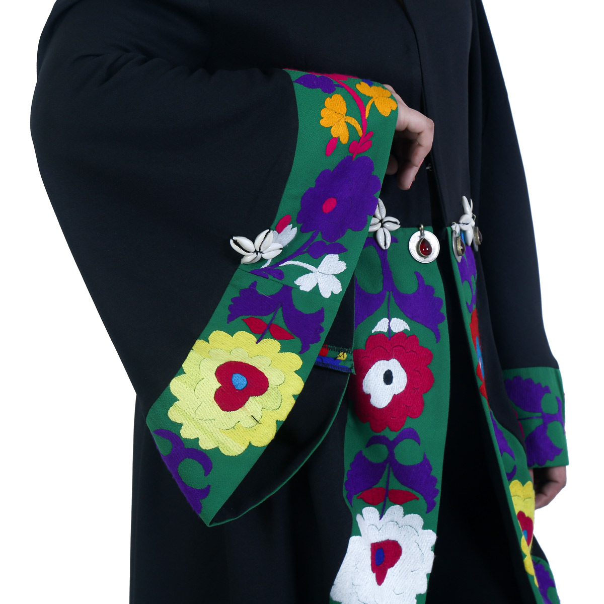 Black Fancy Frock | Hand Embroidered Short Dress