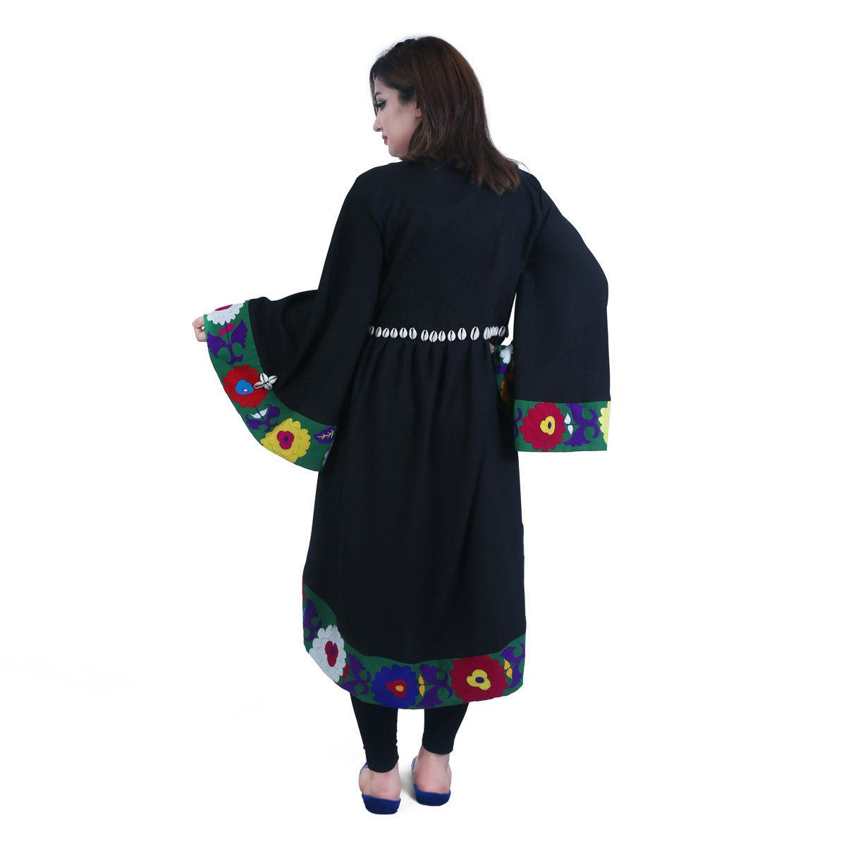 Black Fancy Frock | Hand Embroidered Short Dress