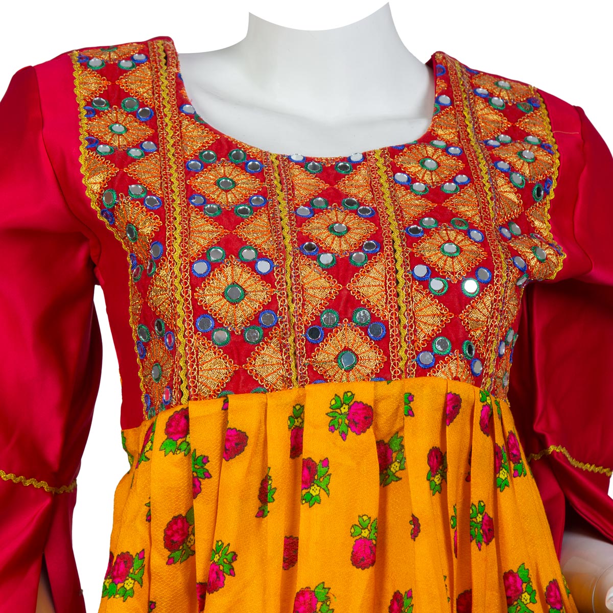 Fancy Gulnegar Party Dress | Hand Embroidered Short Frock 