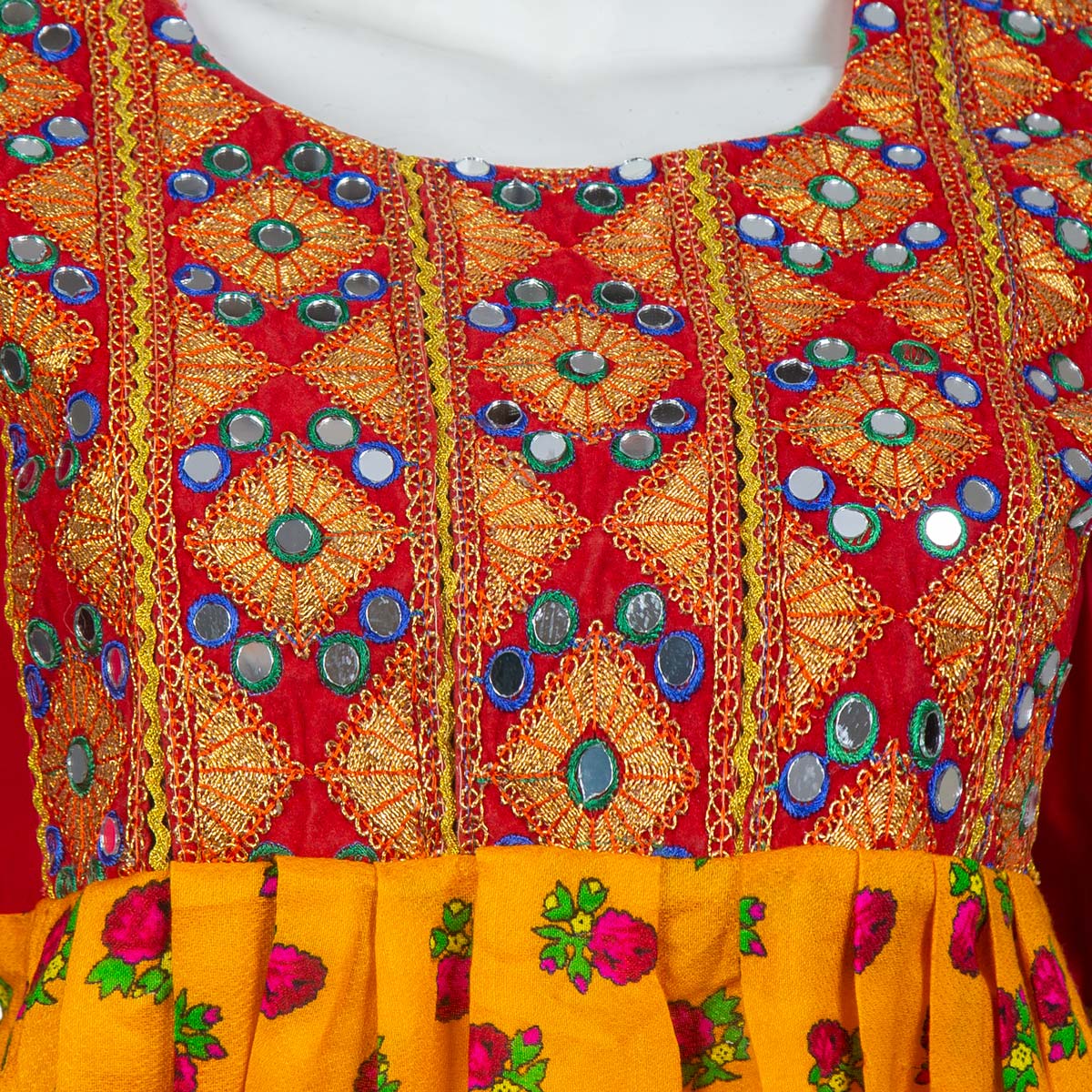 Fancy Gulnegar Party Dress | Hand Embroidered Short Frock 