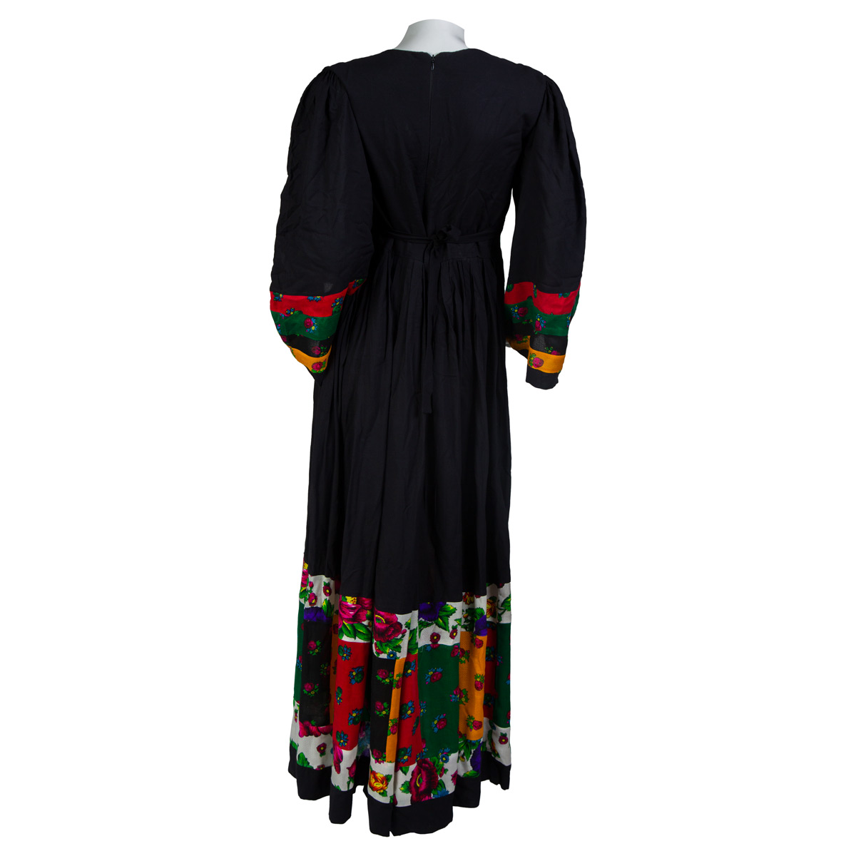 Black Embroidered Fancy Gown | Long Plated Cotton Frock