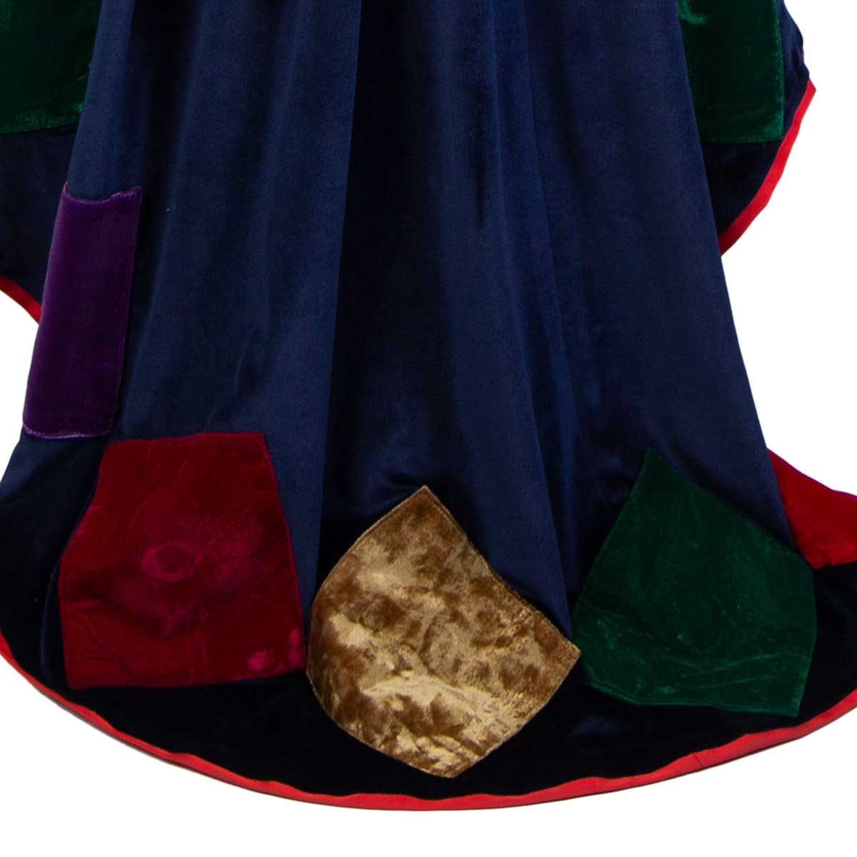 Navy Blue Tailed Gown | Plated Velvet Party Wear Dress