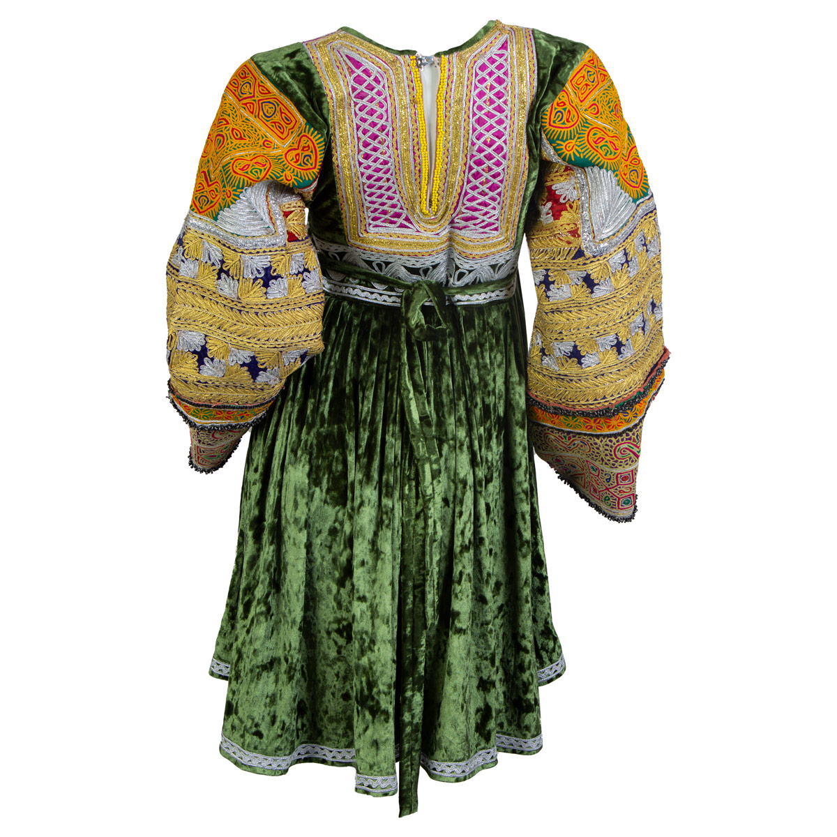 Fancy Velvet Afghan Dress | Plated Hand-Stitched Frock