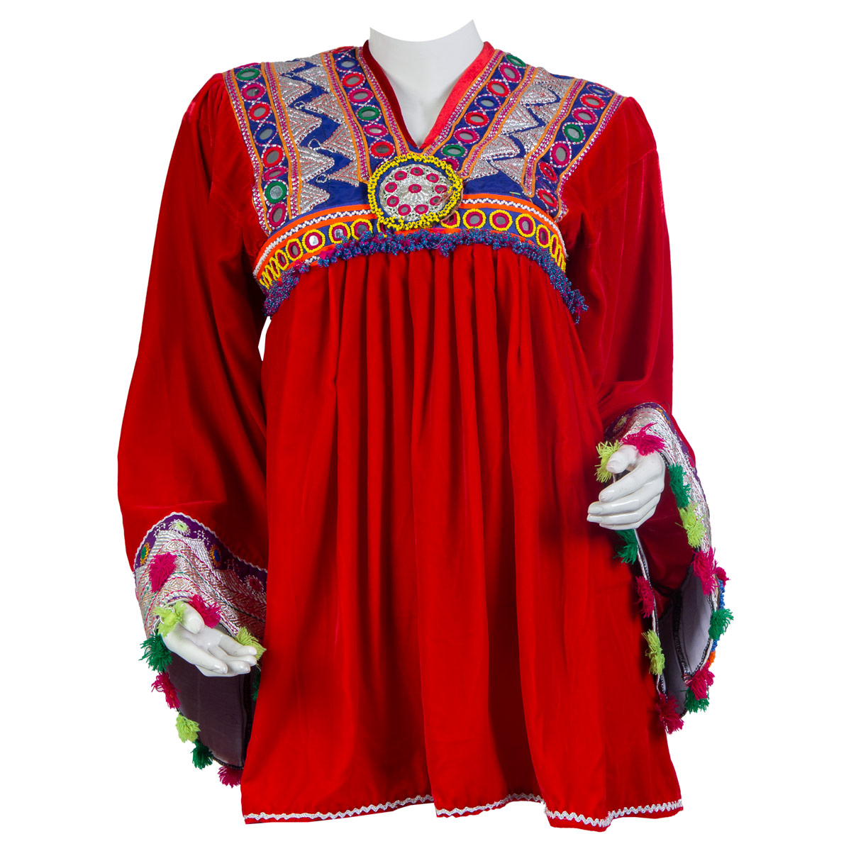 Kochi Design Short Dress | Red Embroidered Party Wear