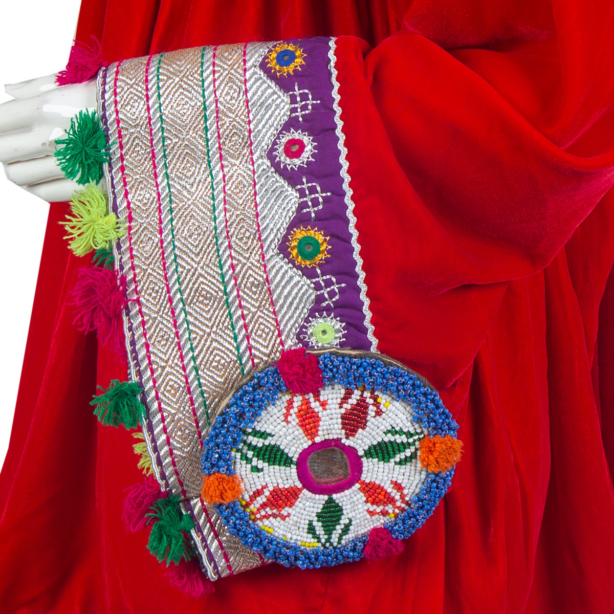 Kochi Design Short Dress | Red Embroidered Party Wear