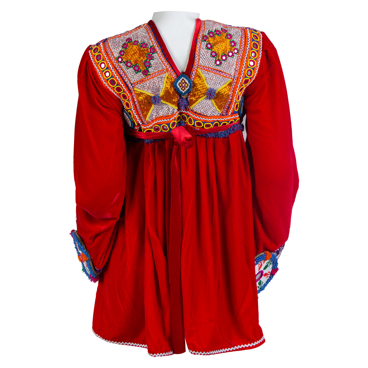 Kochi Design Short Dress | Red Embroidered Party Wear