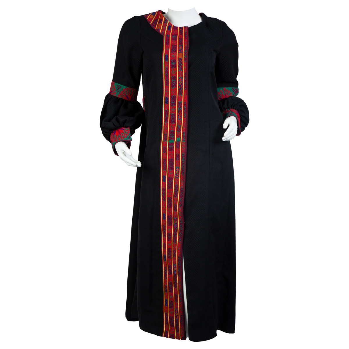 Black Embroidered Hand Stitched Women's Afghan Chapan