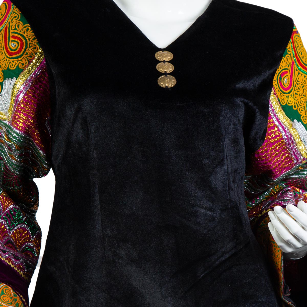 Kochi Styled Short Dress | Black Velvet Skirt