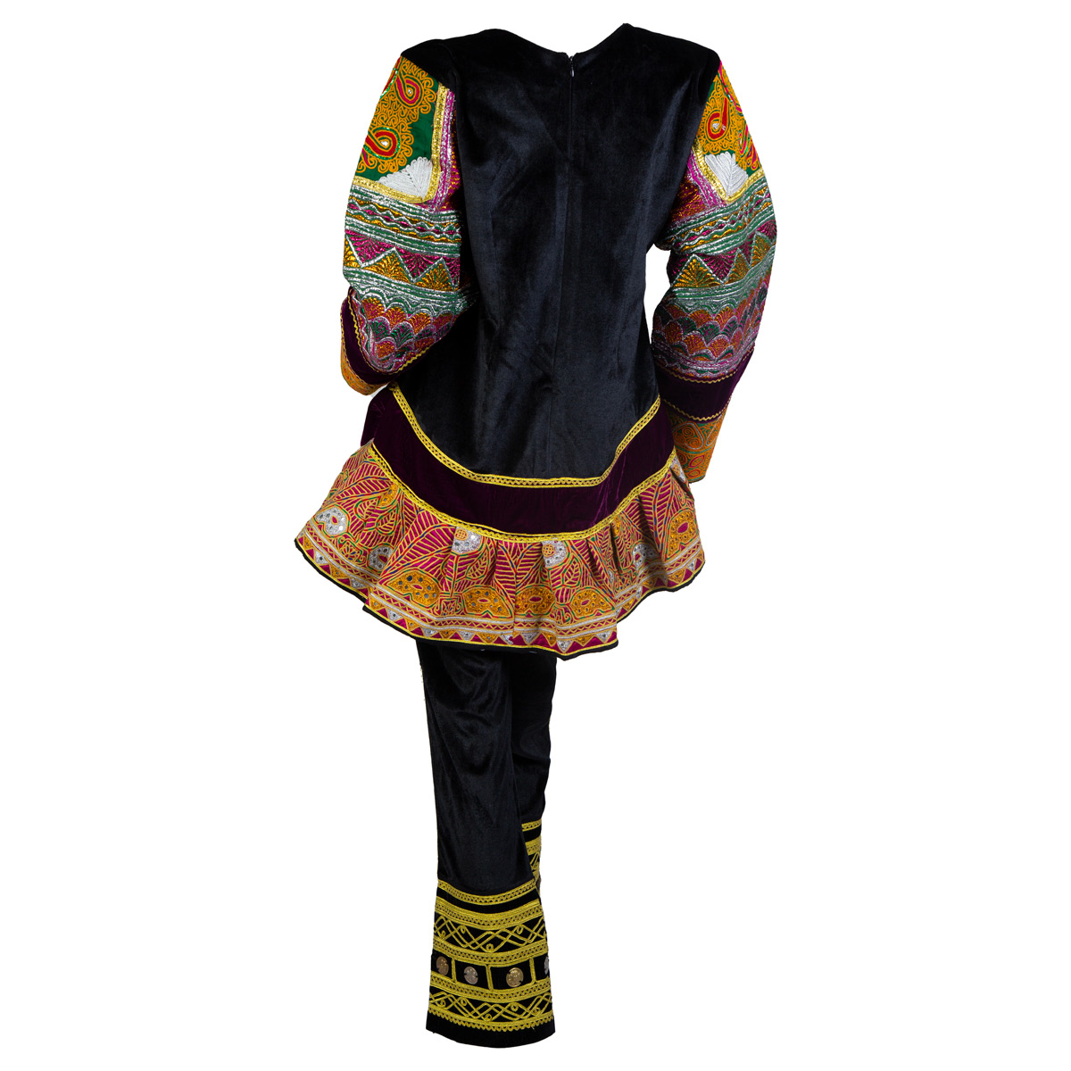 Kochi Styled Short Dress | Black Velvet Skirt