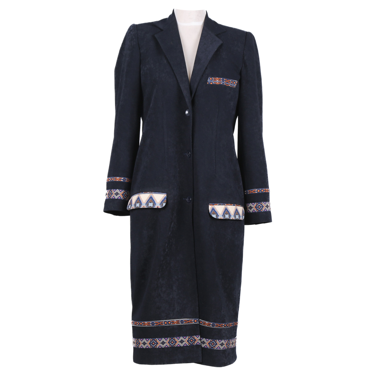 Lamayi Women Coat | Black Formal Embroidered Coat