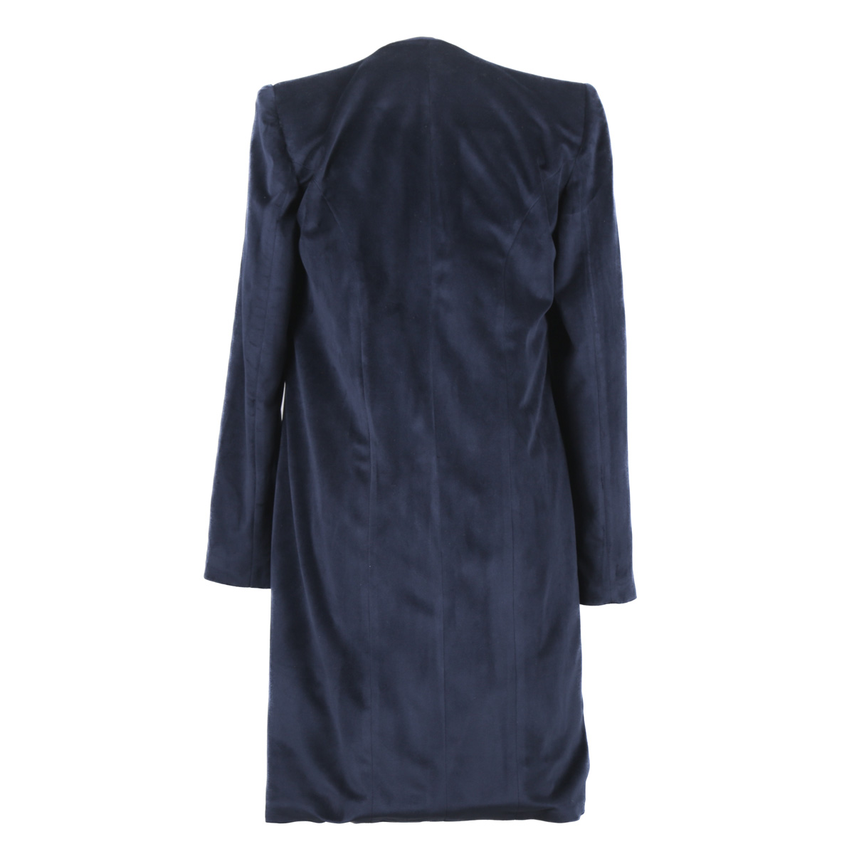 White Embroidered Women Coat | Navy Blue Long Dress Coat 