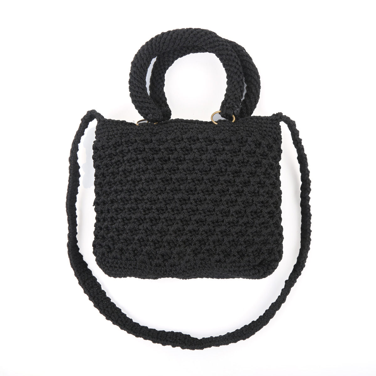 Black Birkin Shoulder Bag | White Bead Embroidered Quilted Bag