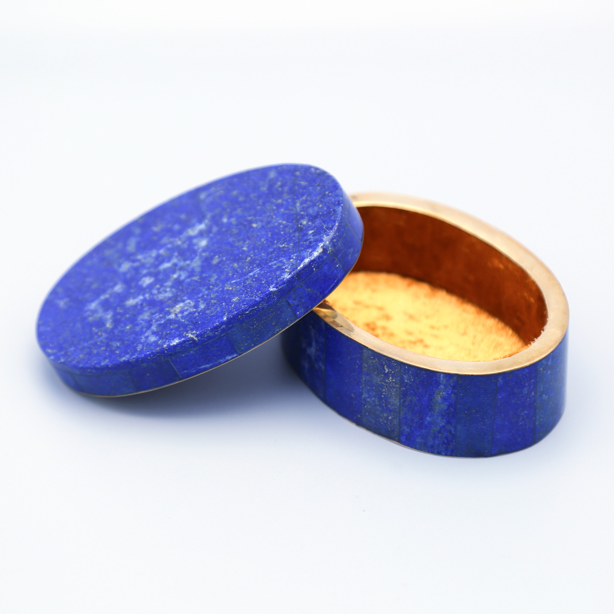 Lapis Circular  Jewelry Box