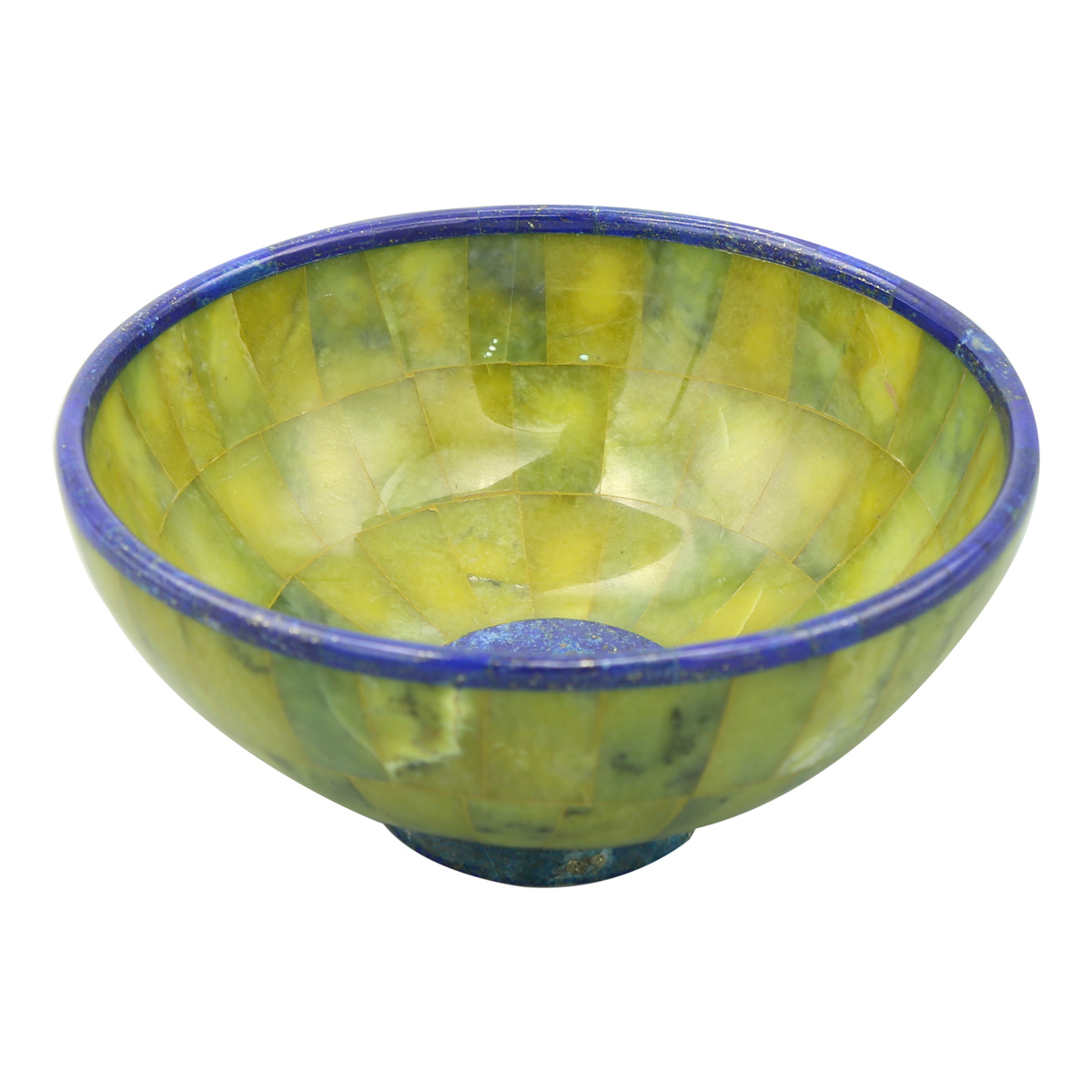 Green Handmade Bowl | Lapis Bowl With Wooden Stand