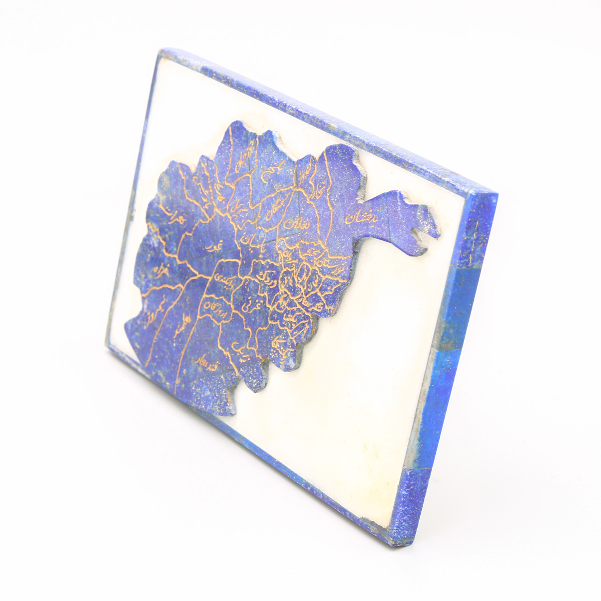 Afghanistan Map on Lapis Stone | Wall Hanging