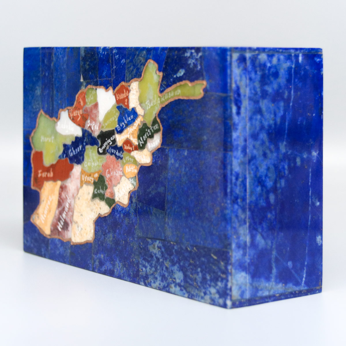 Jewelry Box With Afghanistan Map | Lapis Jewelry Box