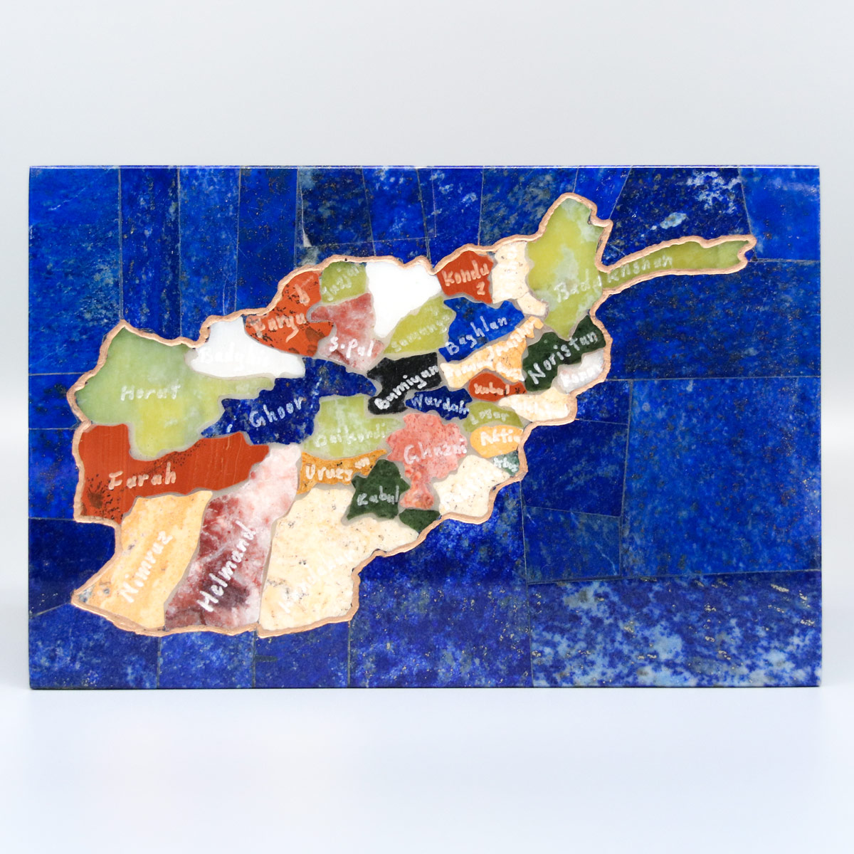 Jewelry Box With Afghanistan Map | Lapis Jewelry Box