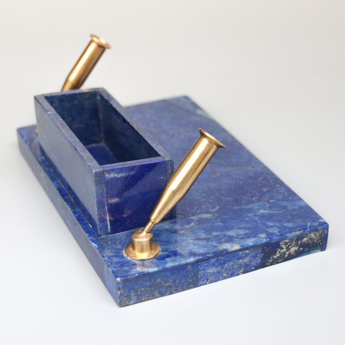 Lapis Gemstone Pen Holder | Handmade Pen Stand