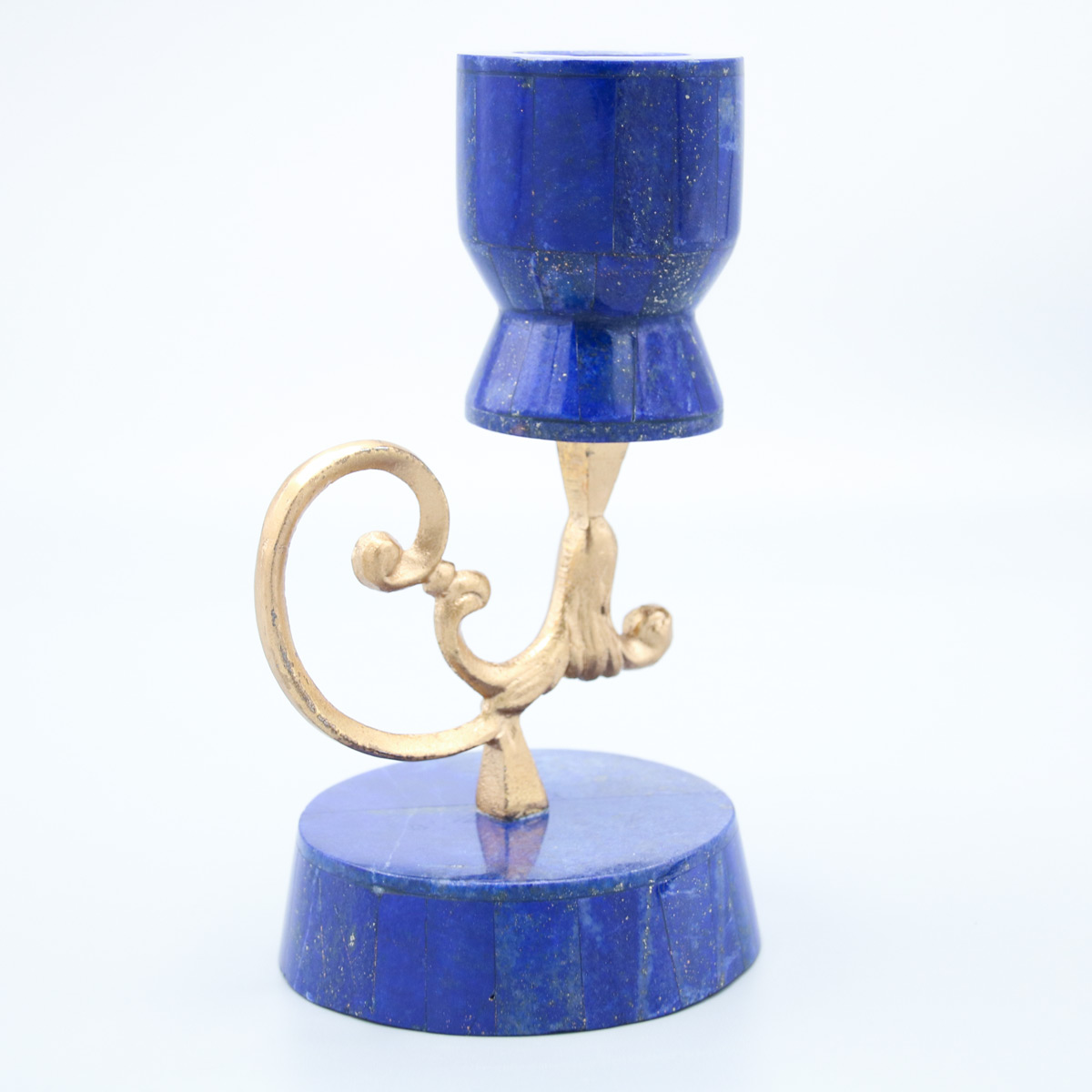Candle Holder | Fine Lapis Candle Stand, Handmade, Antique candle holder