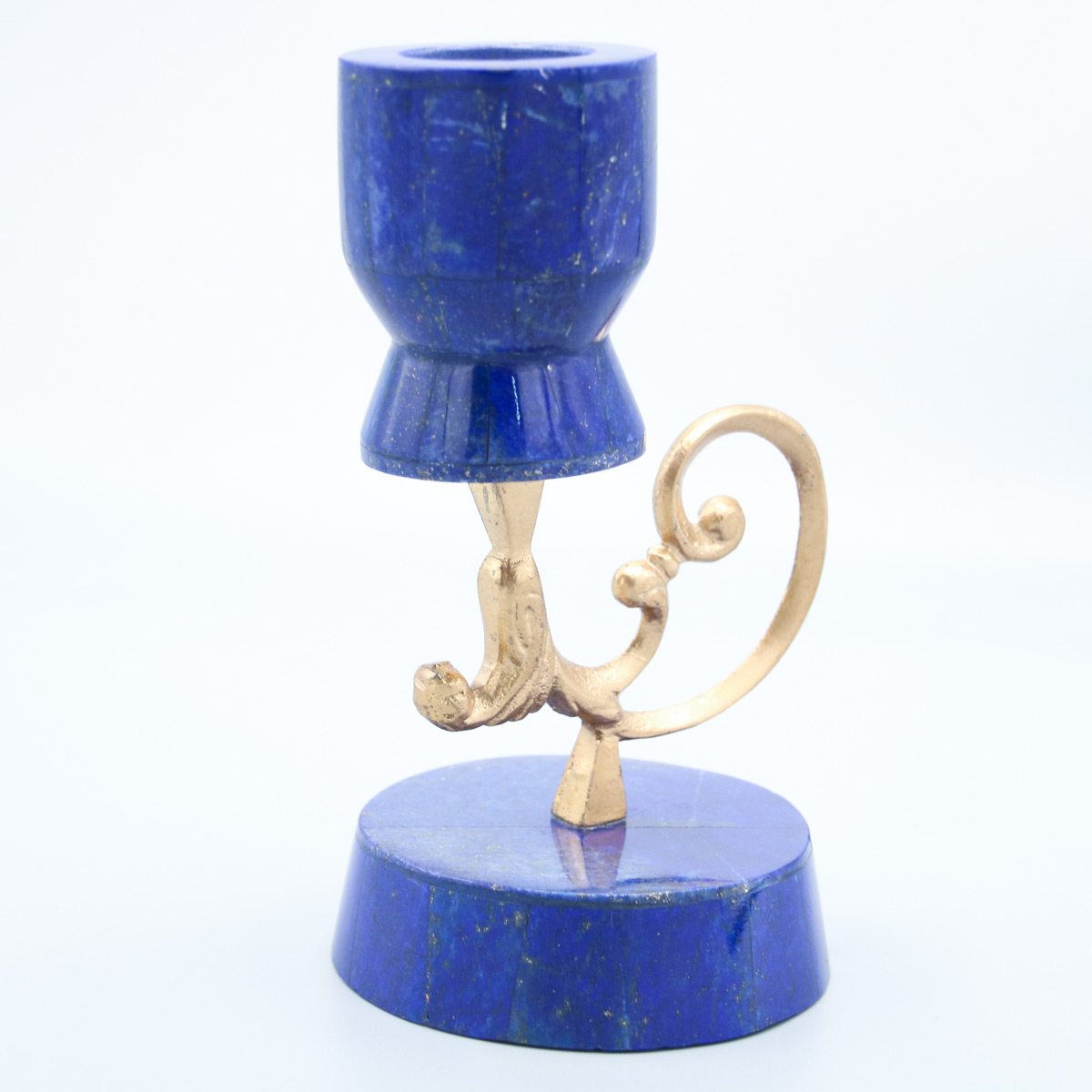 Candle Holder | Fine Lapis Candle Stand, Handmade, Antique candle holder