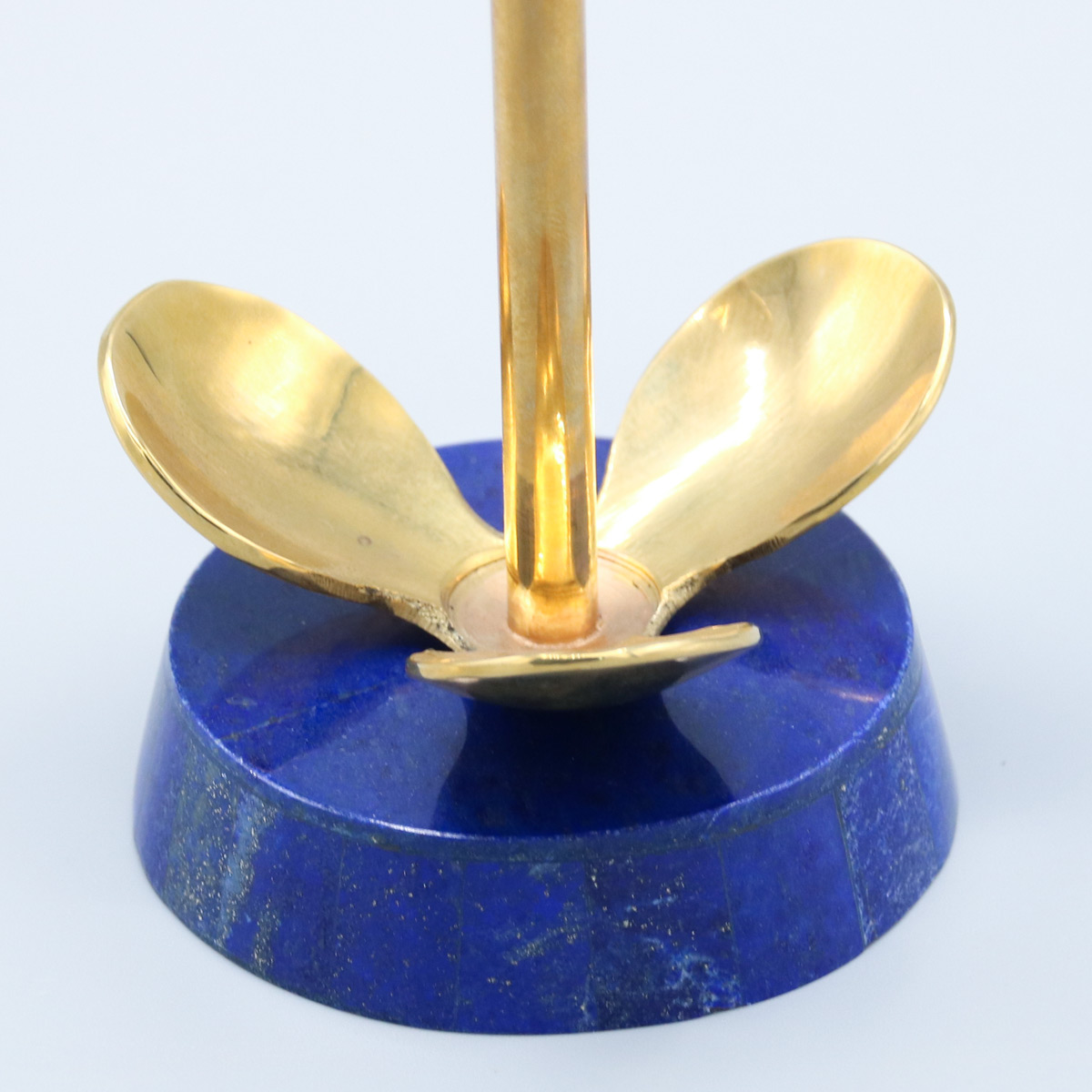 Handmade Lapis Lazuli & Bronze Candle Holder