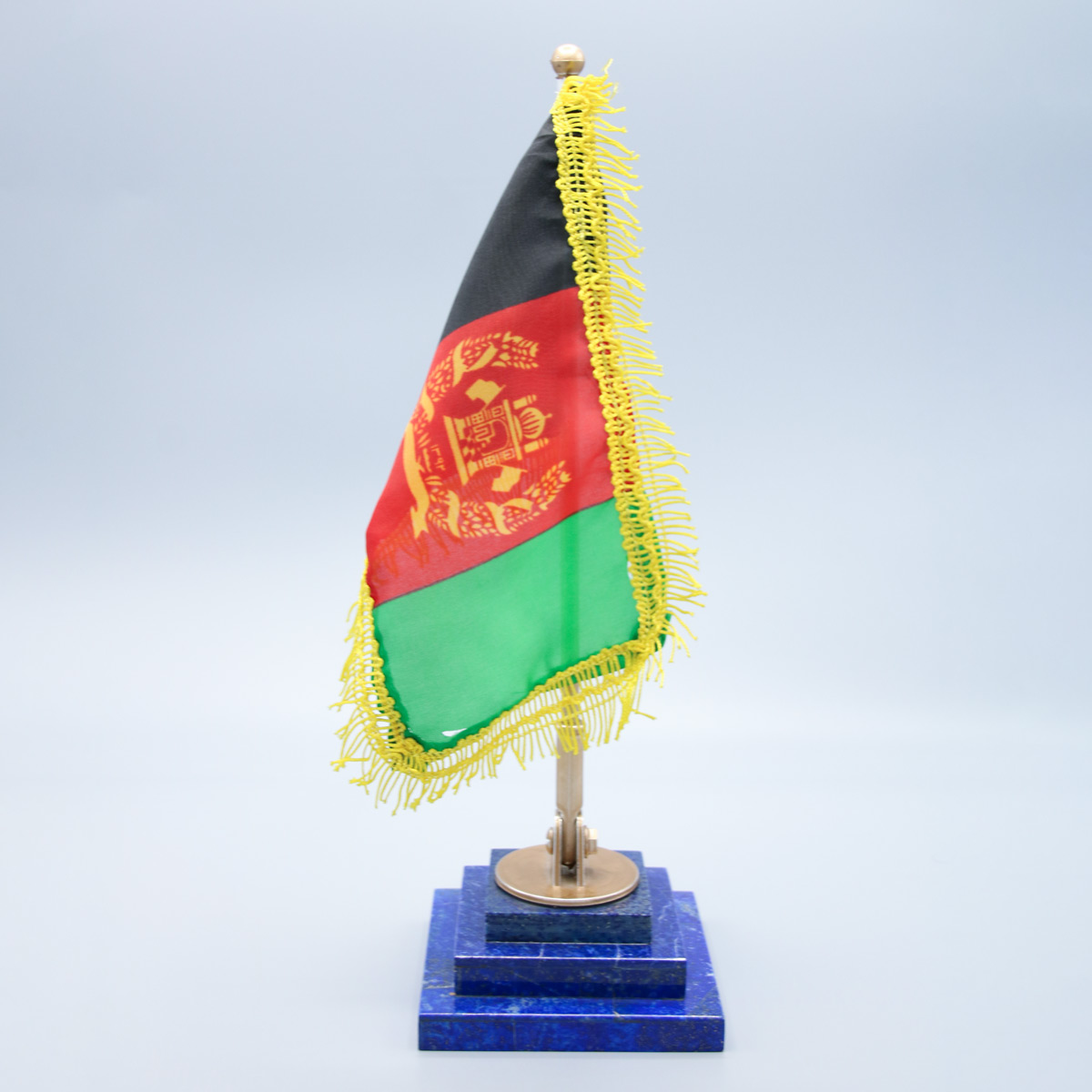 Afghanistan Flag With Lapis Flag Stand