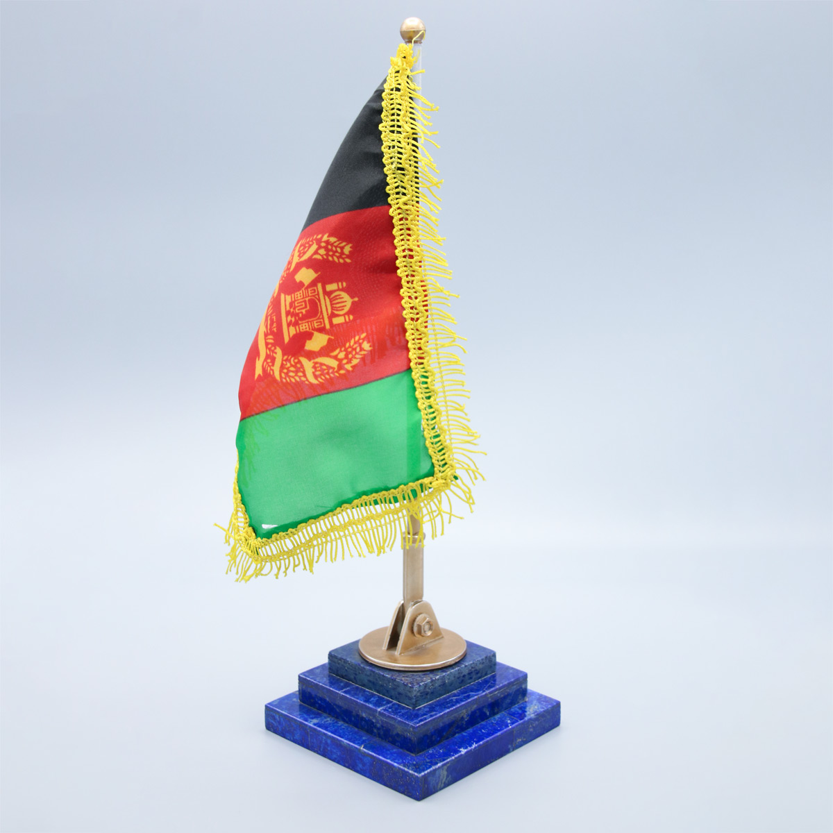Afghanistan Flag With Lapis Flag Stand