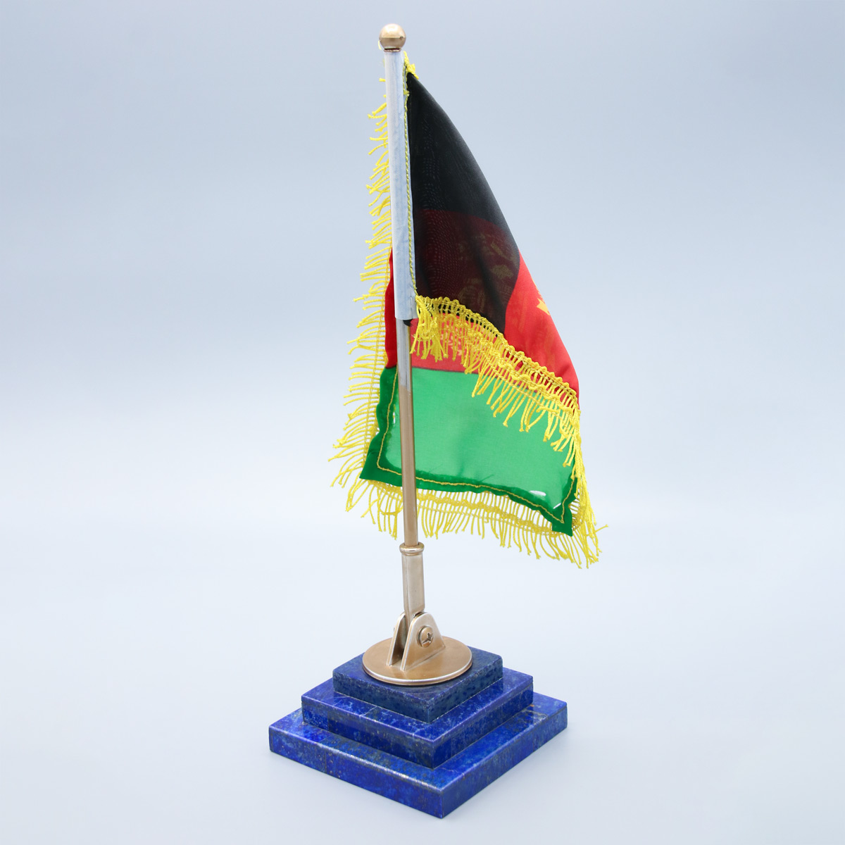 Afghanistan Flag With Lapis Flag Stand