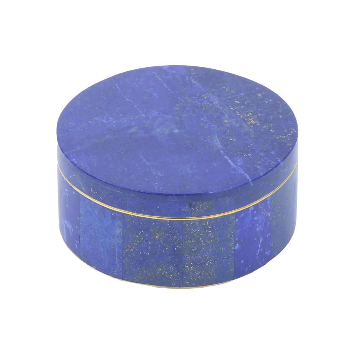 Lapis Lazuli Jewelry Box | Round Gift Box