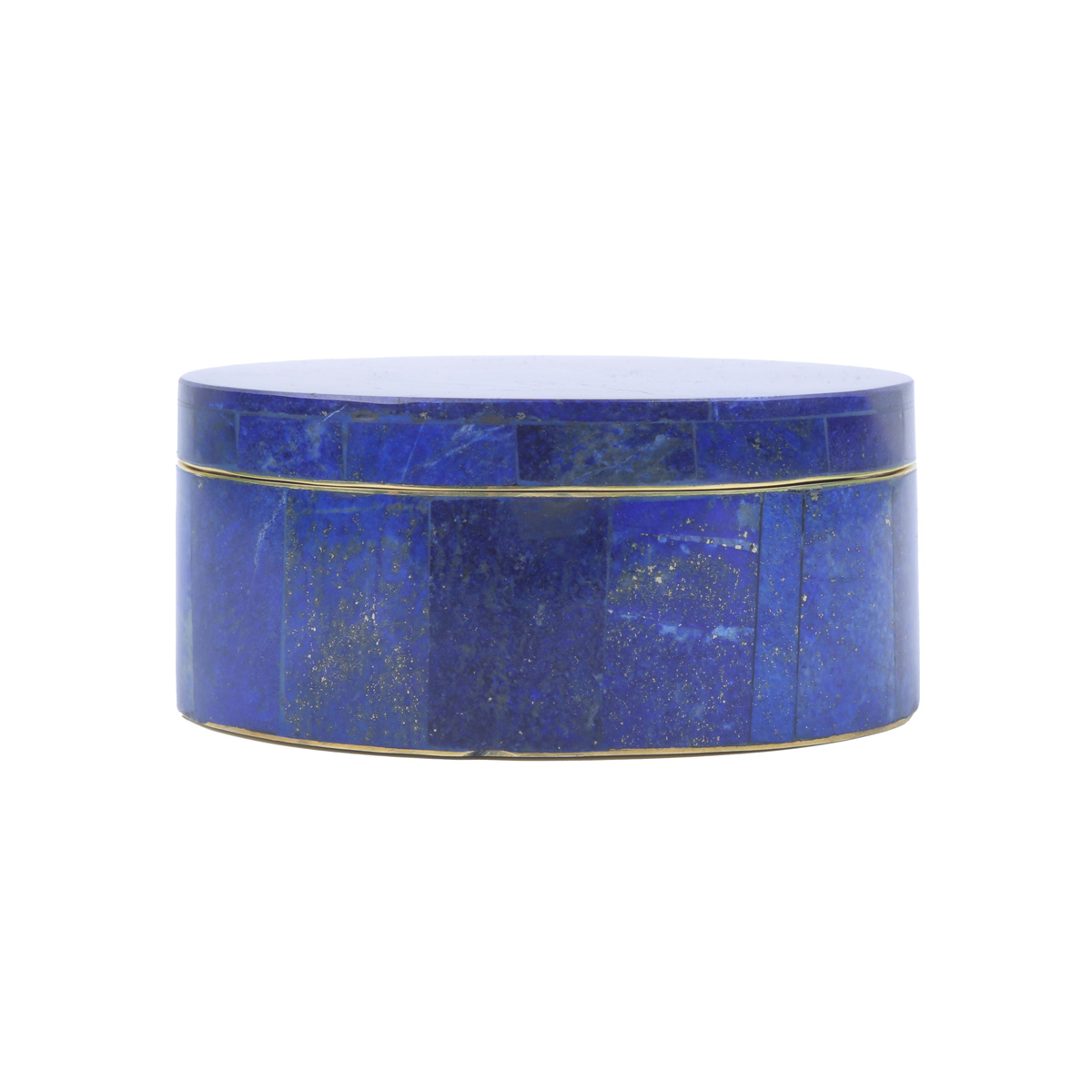 Lapis Lazuli Jewelry Box | Round Gift Box