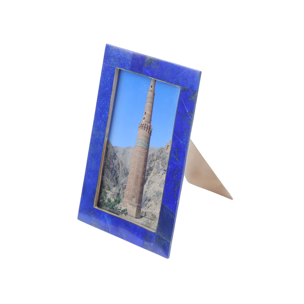 Lapis Lazuli Rectangle Photo Frame | Marble Stone Portrait Photo Frame