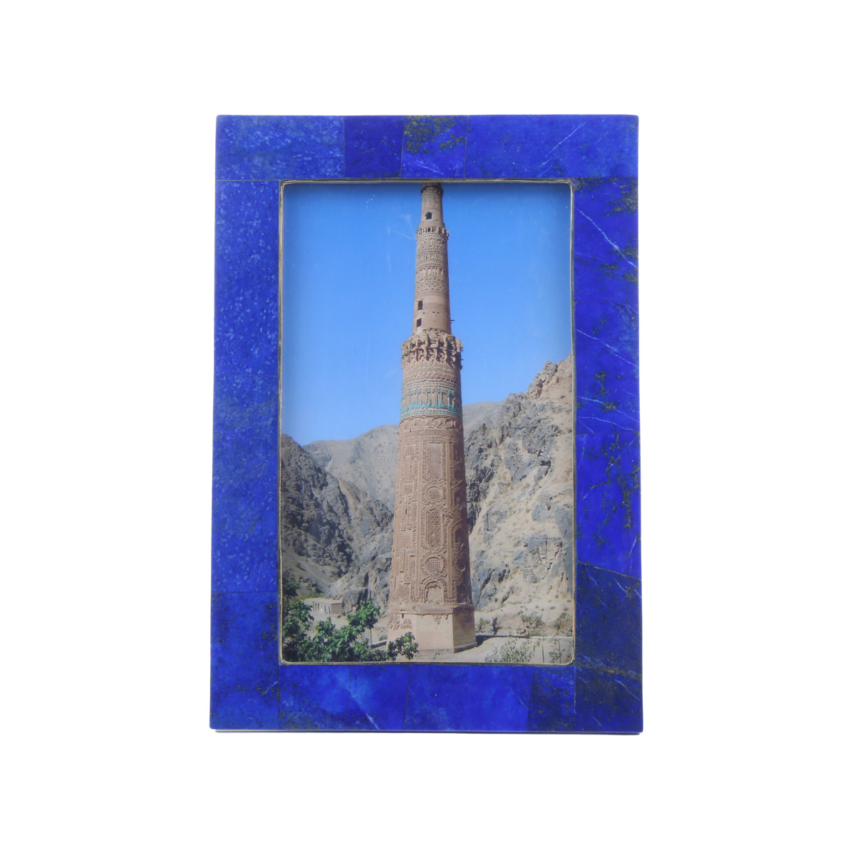 Lapis Lazuli Rectangle Photo Frame | Marble Stone Portrait Photo Frame