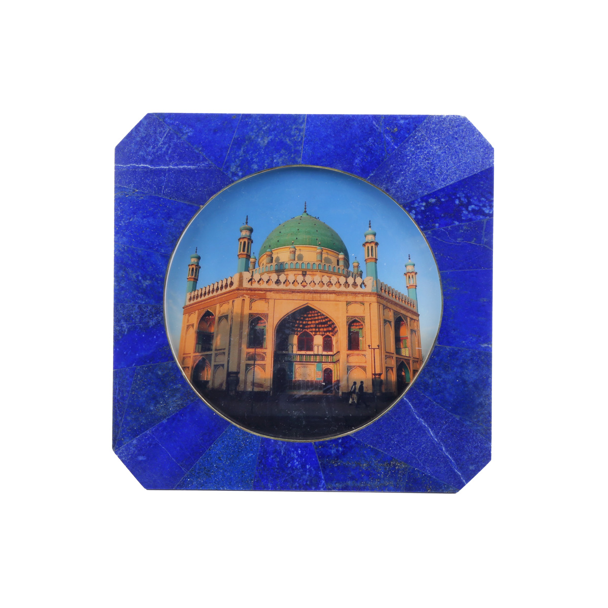 Lapis Lazuli Square Shape Photo Frame | Marble Stone Picture Frame