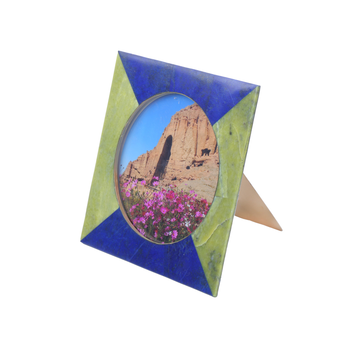 Lapis Lazuli Square Photo Frame | Marble Stone Picture Frame