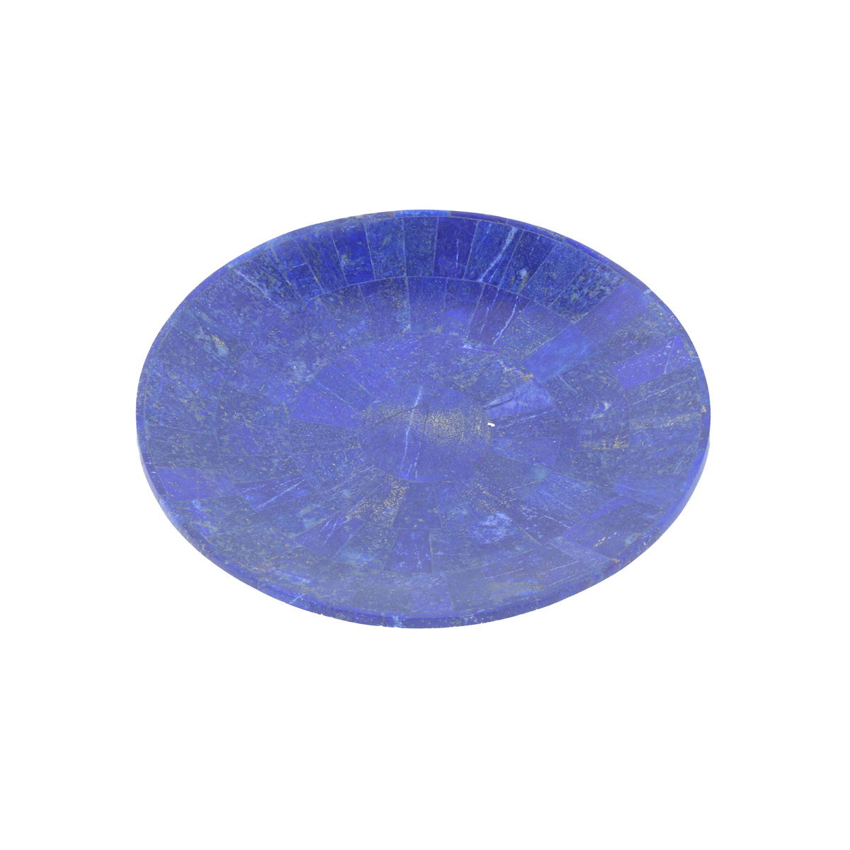 Lapis Lazuli Footed Plate | White Marble Stone Plate