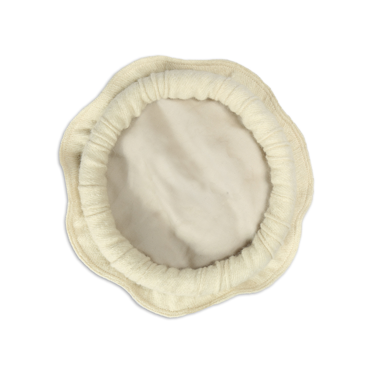 Off White Nuristani Beret Style Pakol | Woolen Casual Wear Hat 