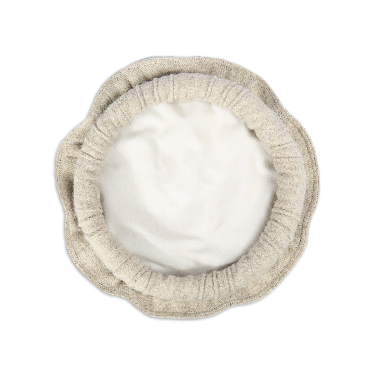 White Nuristani Woolen Pakol | Casual Wear Beret Style Hat