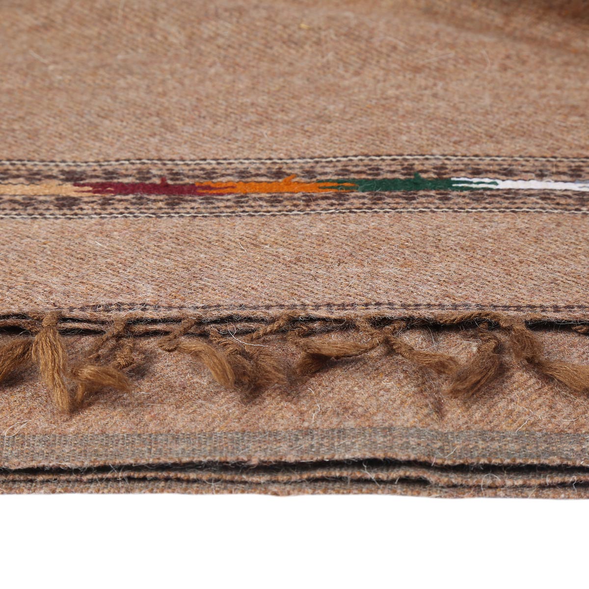 Brown Nuristani Woolen Patu | Winter Casual Wear Patu
