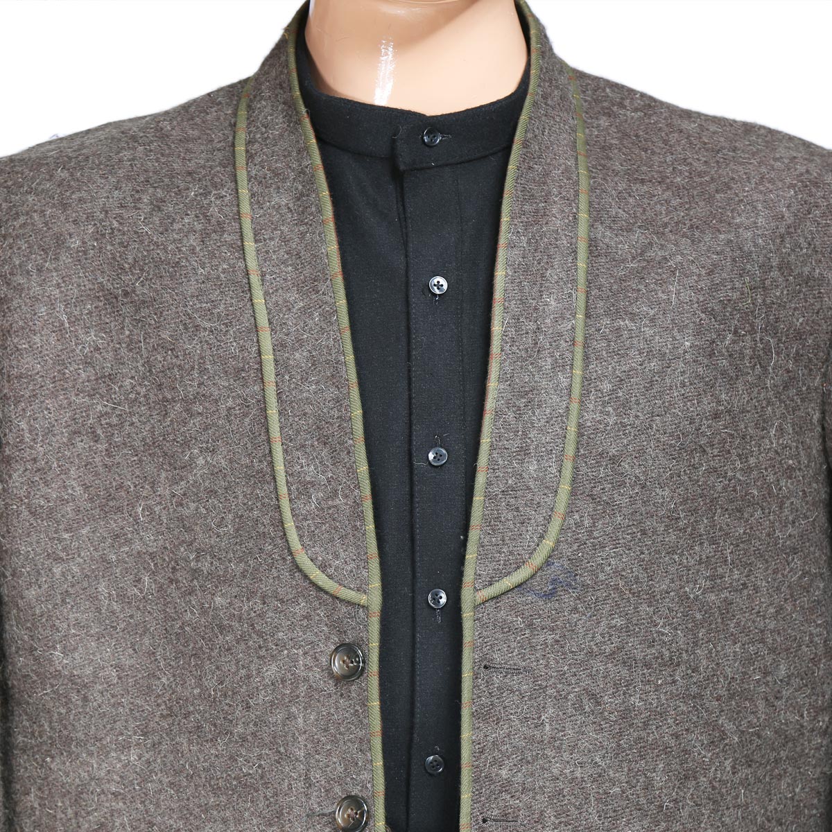 Drak Gray Nuristani Long Coat | Woolen Shawl Lapel Style Long Coat