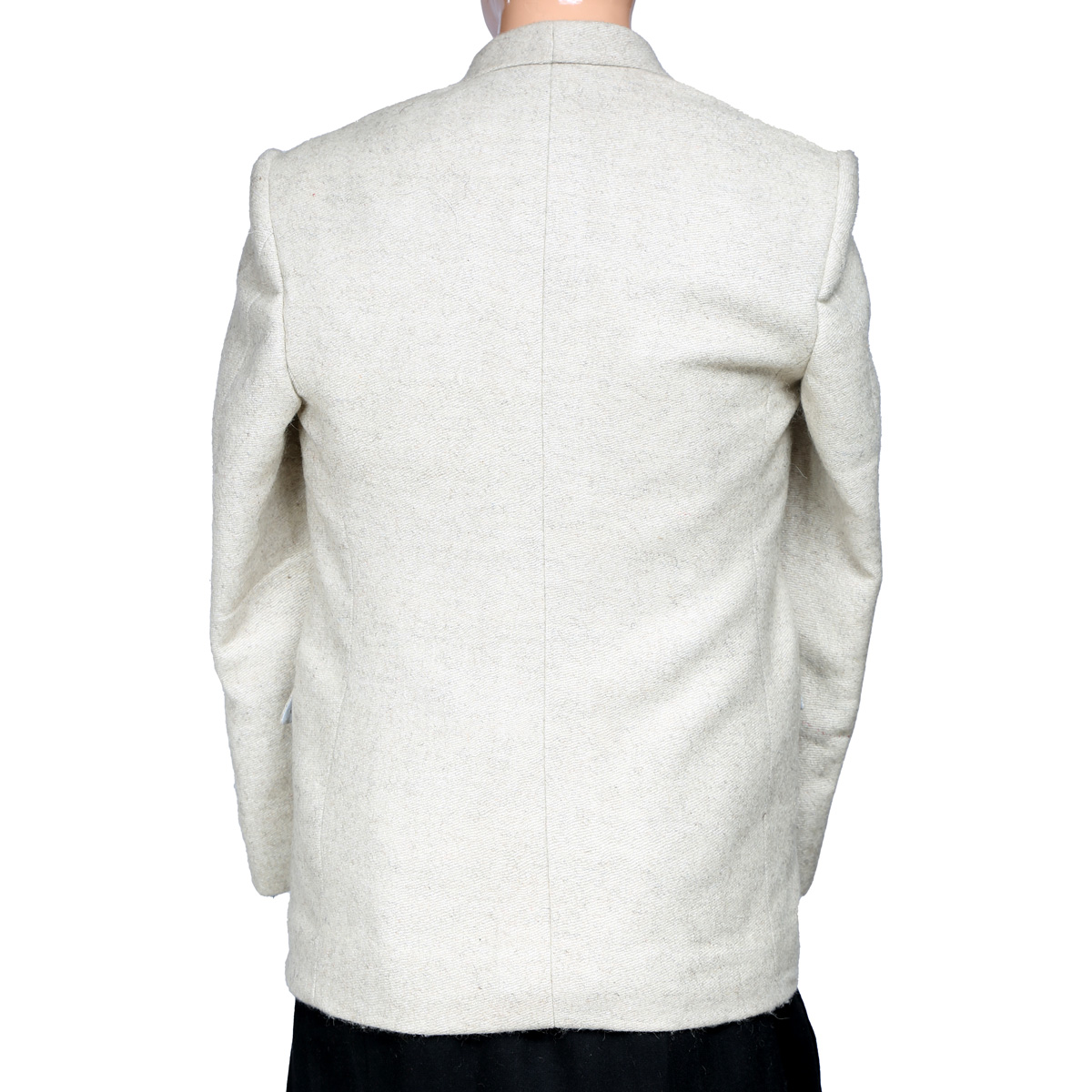 White Nuristani Style Coat | Woolen Classic Men's Coat