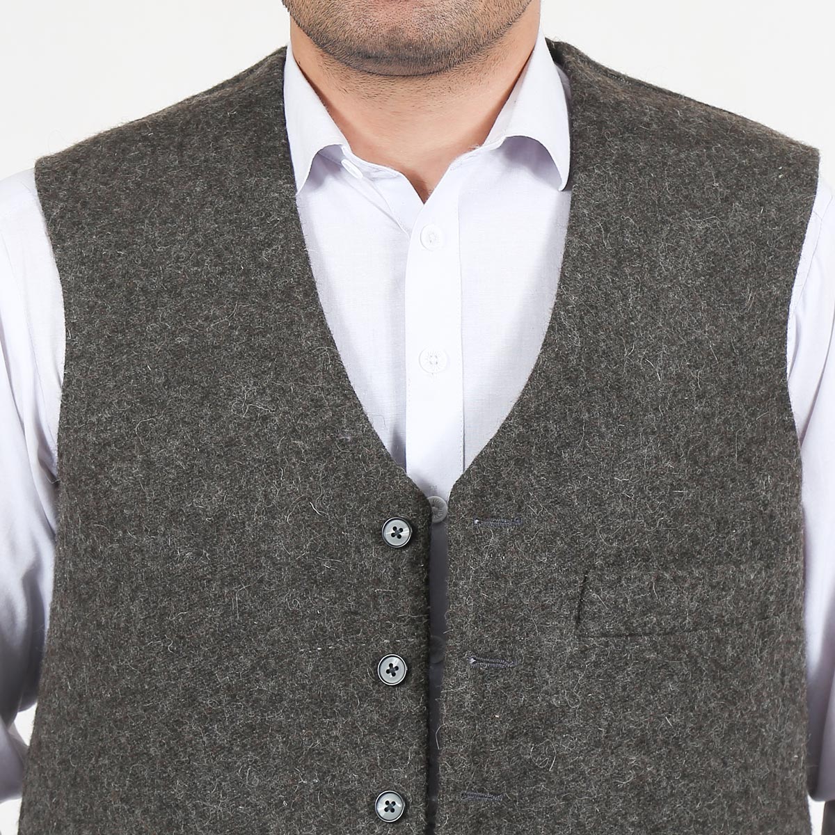 Black Nuristani Wool Waistcoat | Casual Wear Vest