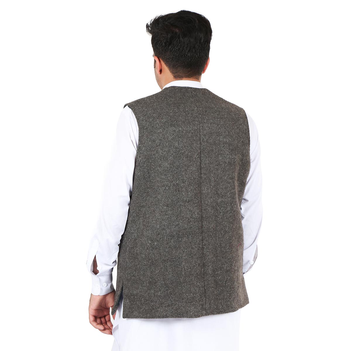 Black Nuristani Wool Waistcoat | Casual Wear Vest
