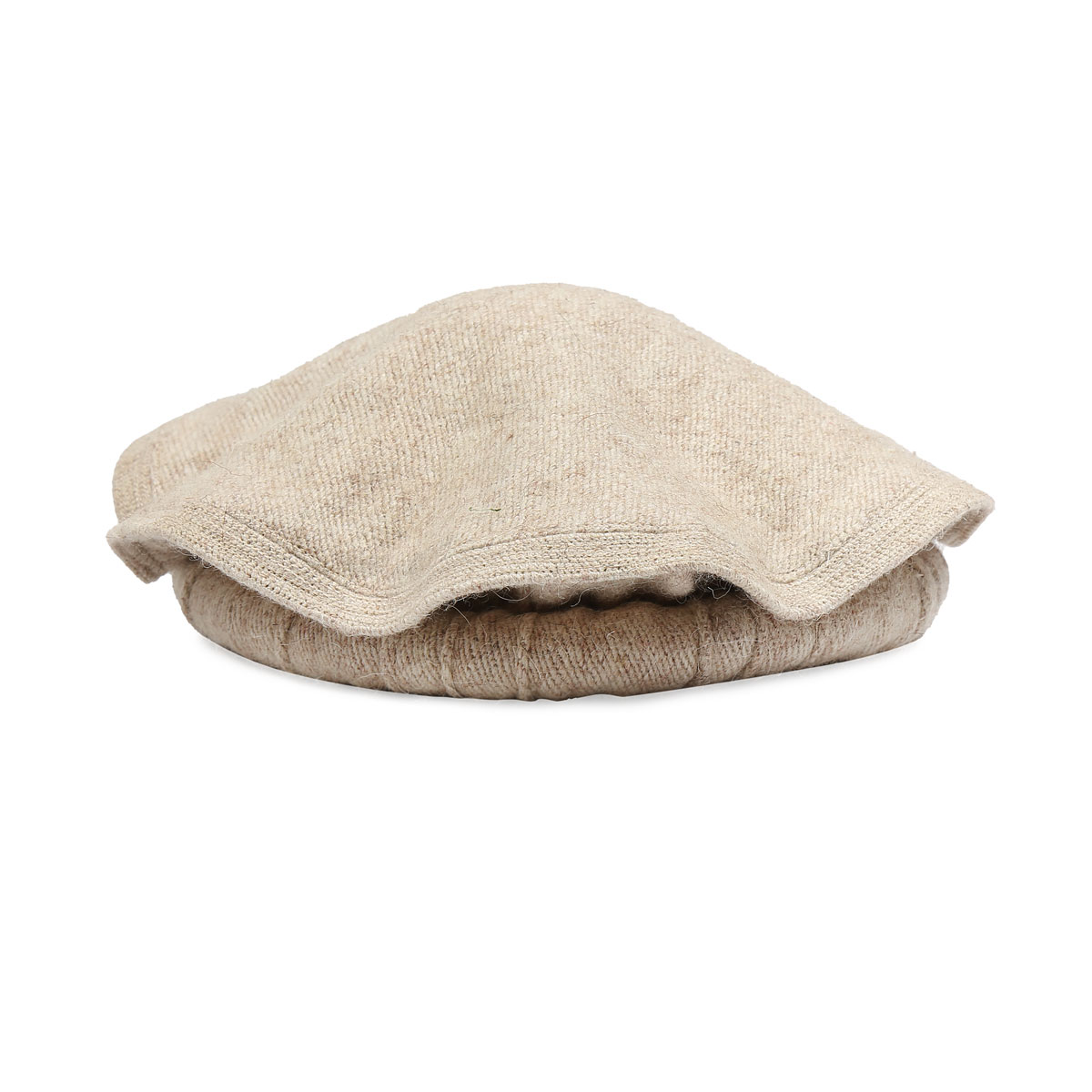 Off-White Nuristani Pakol | Woolen Handmade Hat, Beret Hat, Winter Hat