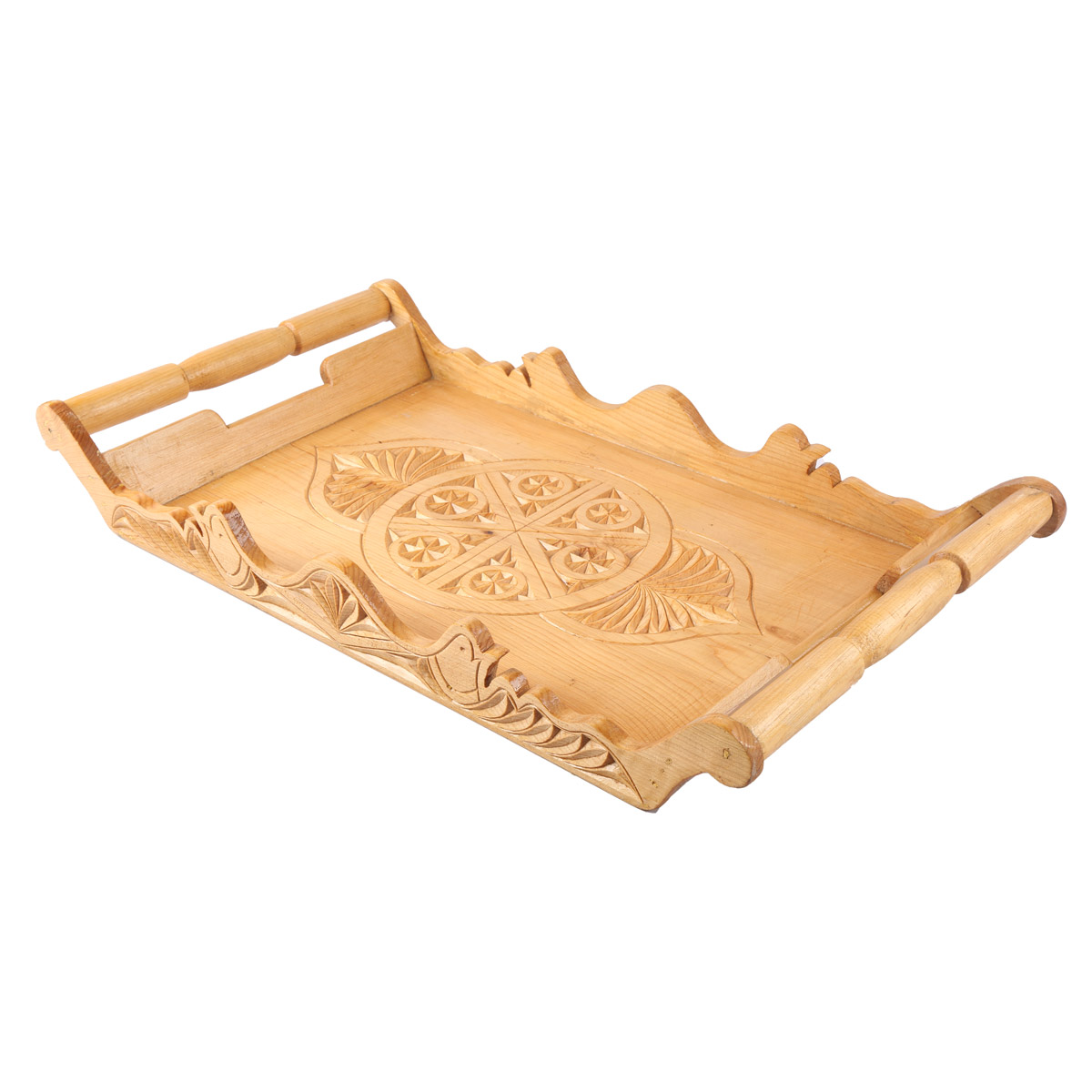 Archa Wooden Tray with Curled Edge | Nuristan Design Tray