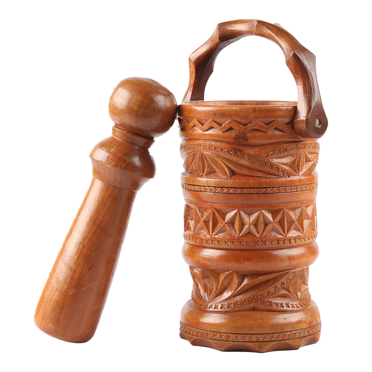 Wooden Crafted Mortar and Pestle