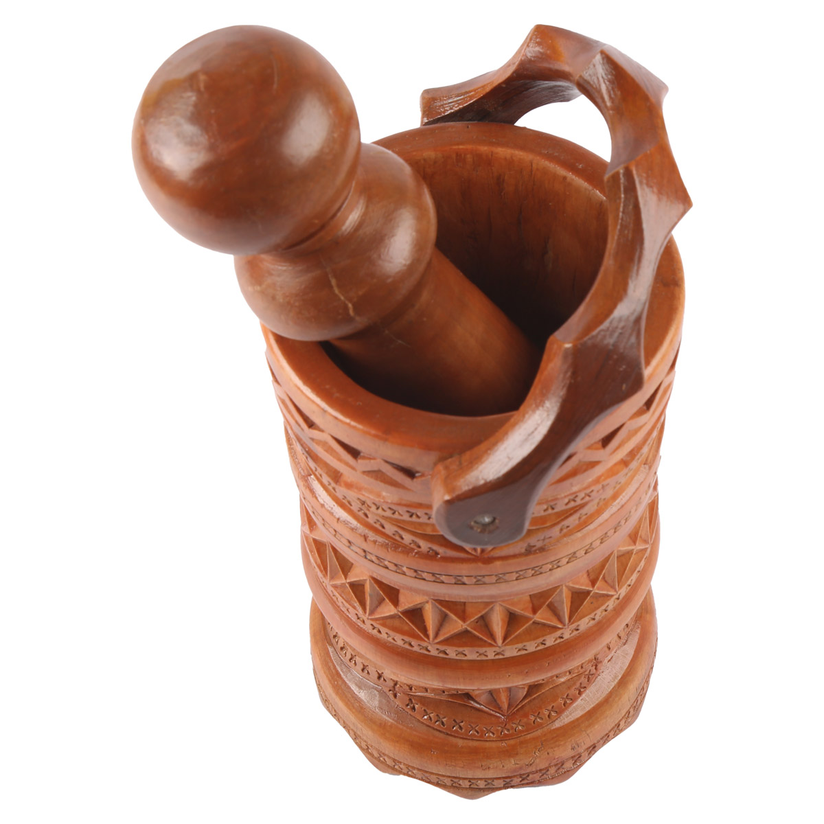 Wooden Crafted Mortar and Pestle