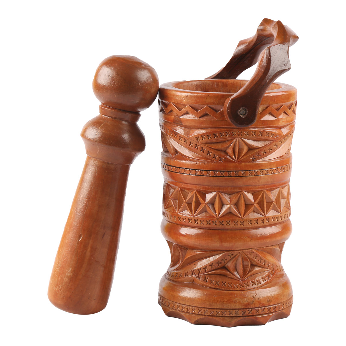 Wooden Crafted Mortar and Pestle